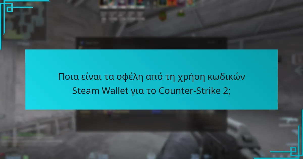 Ποια αντικείμενα μπορούν να αγοραστούν με κωδικούς Steam Wallet στο Counter-Strike 2;
